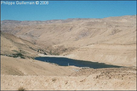 Barrage sur le wadi Hasa,  proximit de lendroit ou la route du Roi traverse la rivire.